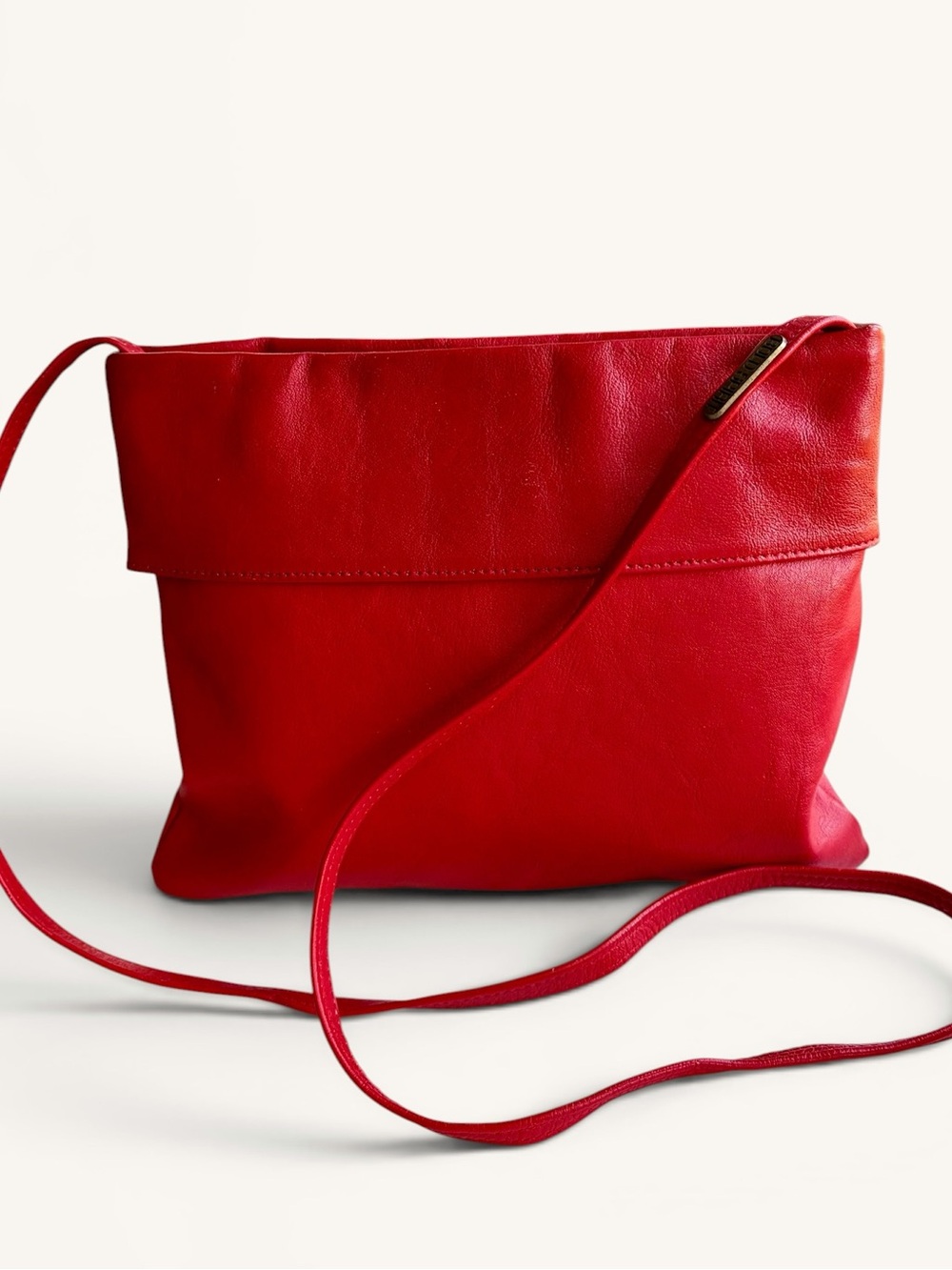 Vintage Red Leather Crossbody Bag - Bold Spirit Vintage